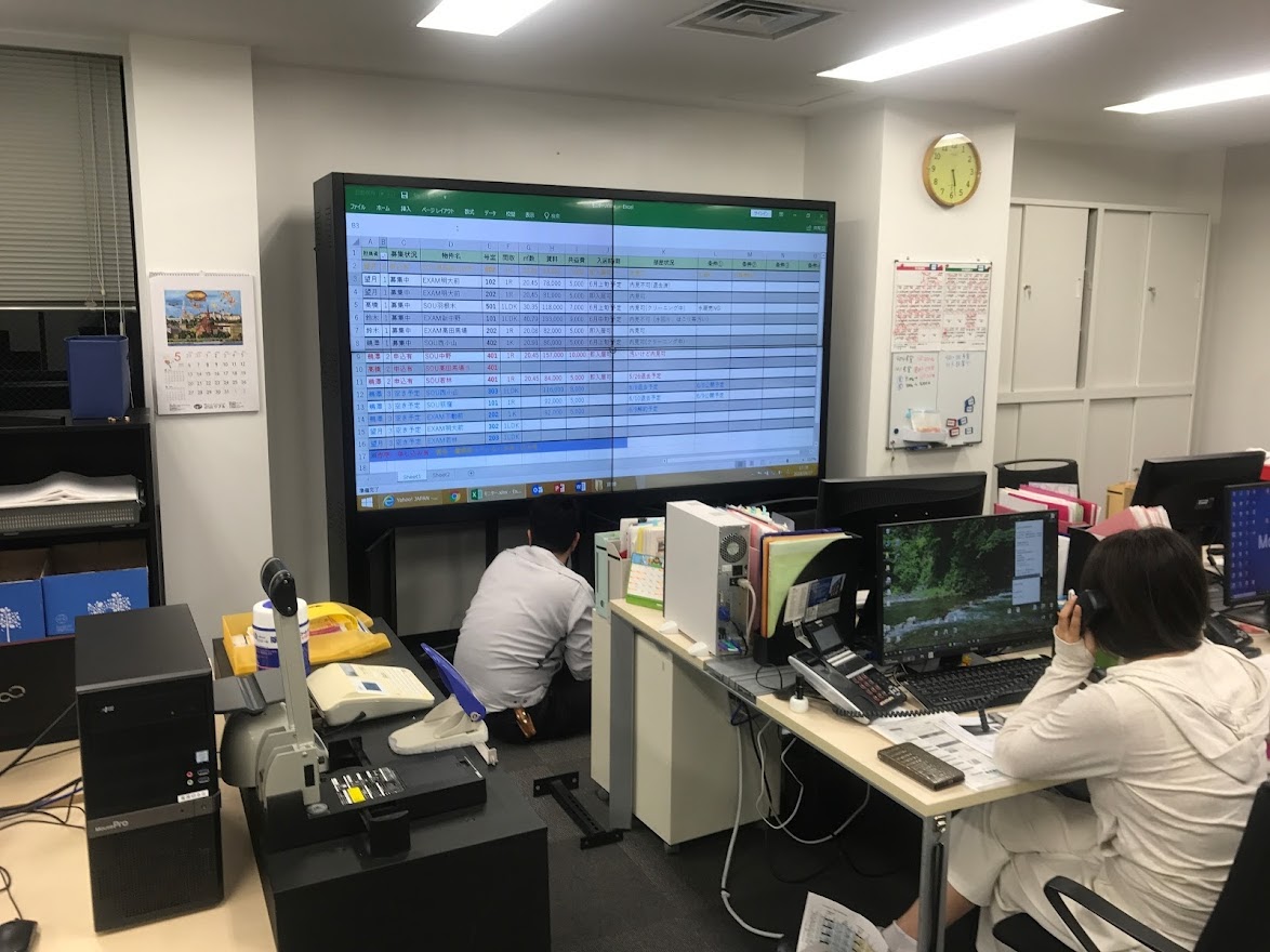 multi-display26_img | ヤマトサイネージ 事務所内のマルチディスプレイ