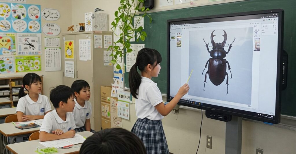 小学校の理科の授業で電子黒板を使う | ヤマトサイネージ 小学校の理科の授業で電子黒板を使う