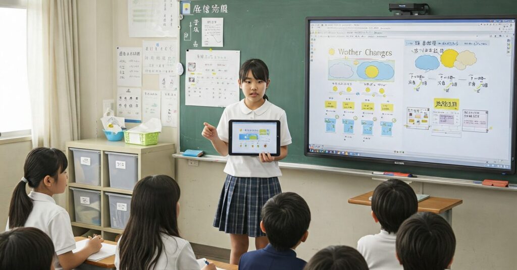 小学校の理科の授業で電子黒板を使う | ヤマトサイネージ 小学校の理科の授業で電子黒板を使う