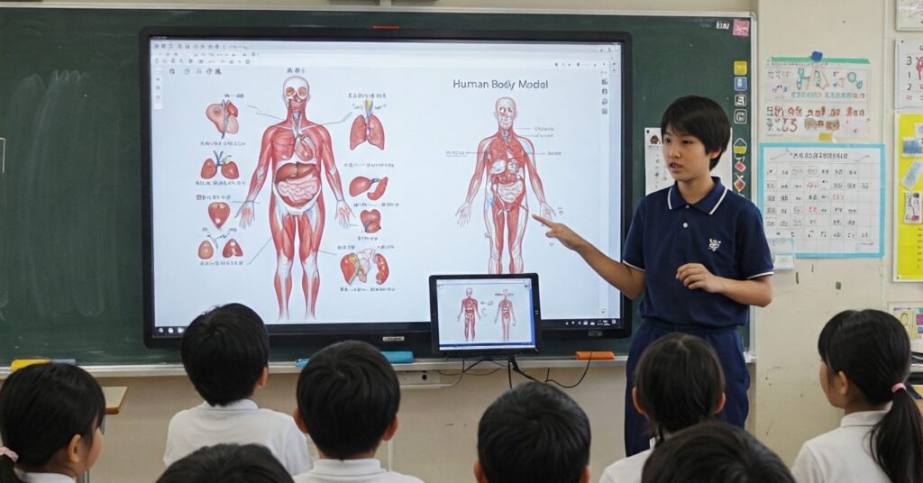 小学校の理科の授業で電子黒板を使う | ヤマトサイネージ 小学校の理科の授業で電子黒板を使う