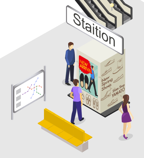 駅のサイネージ