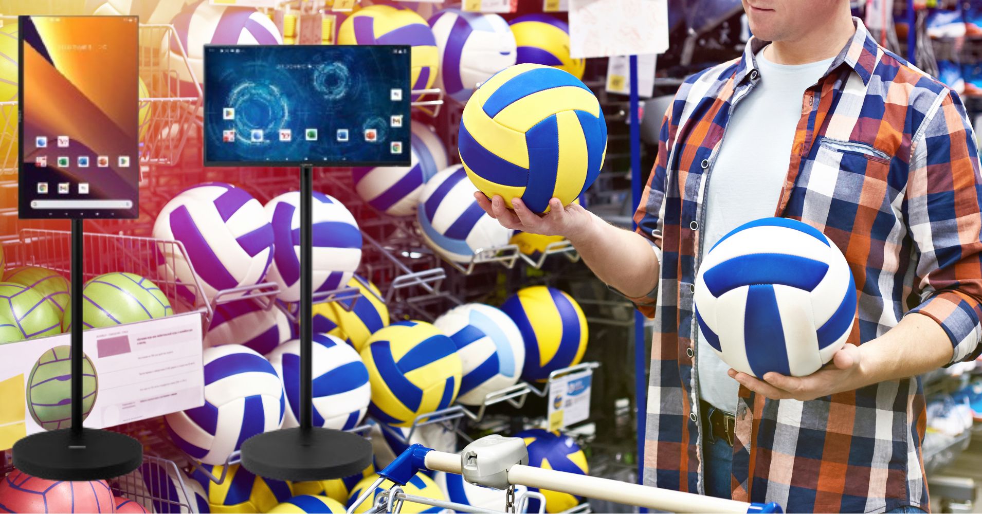 スポーツ用品店 電子ペーパー（電子棚札）デジタルサイネージ