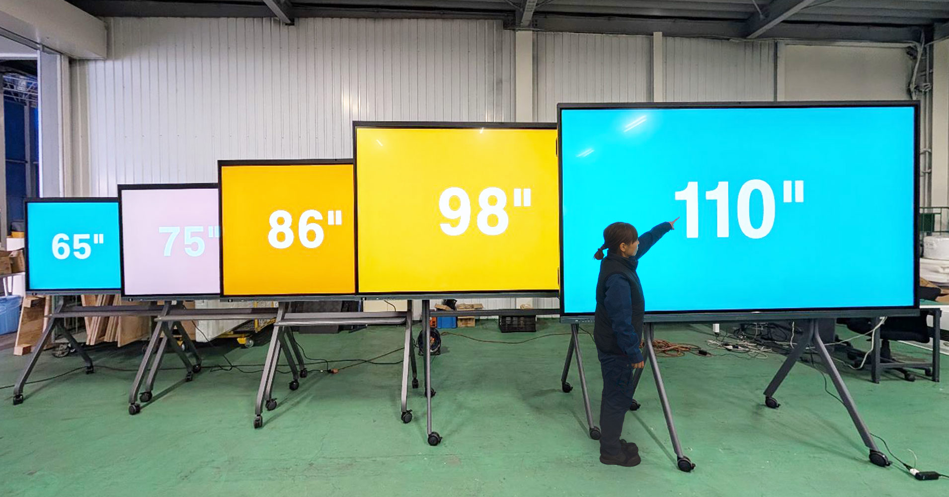 電子黒板 サイズ比較 | ヤマトサイネージ 電子黒板 サイズ比較