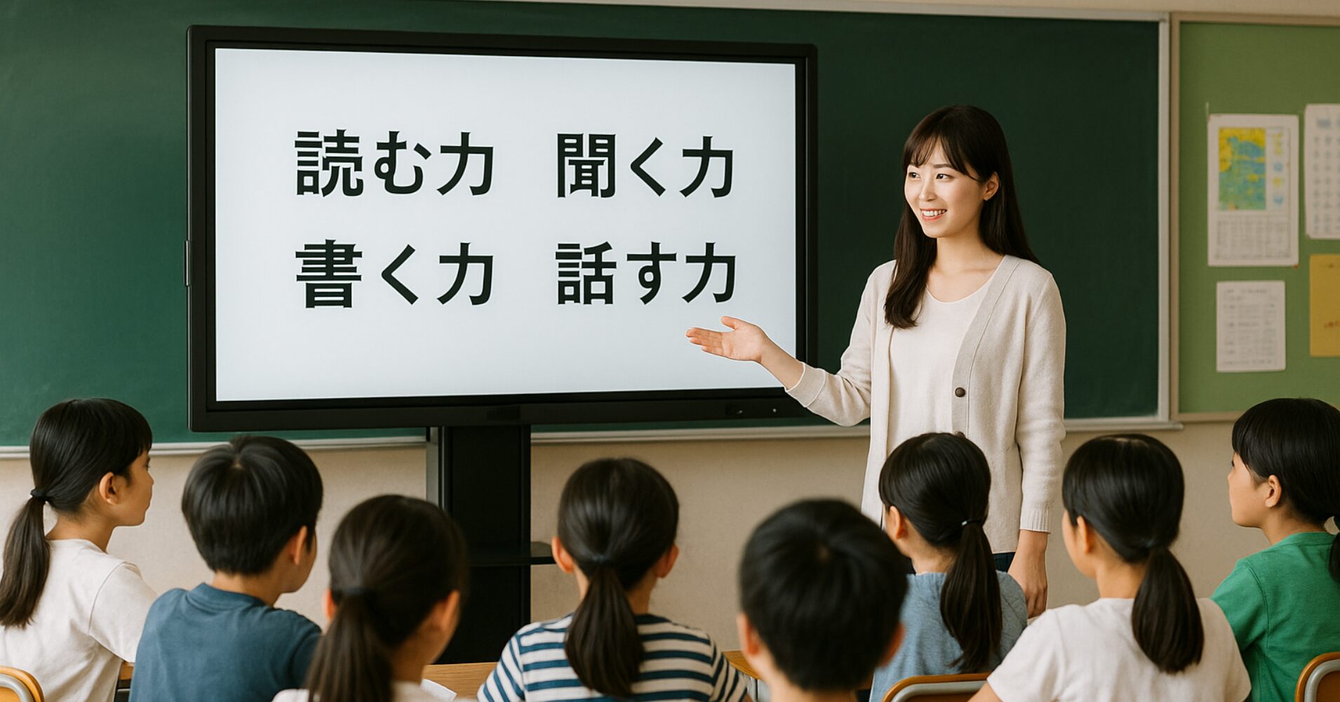 小学校の国語の授業に電子黒板を導入