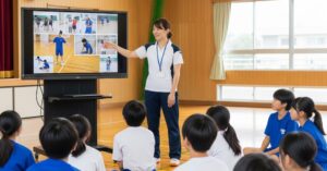 電子黒板で体育の授業が変わる！安全で効果的な小学校体育のICT活用術