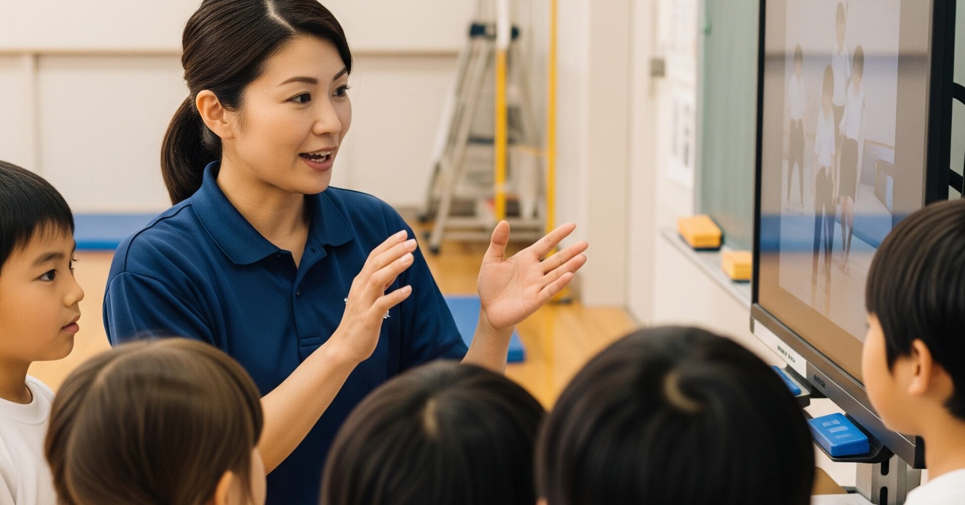電子黒板で体育の授業が変わる！安全で効果的な小学校体育のICT活用術