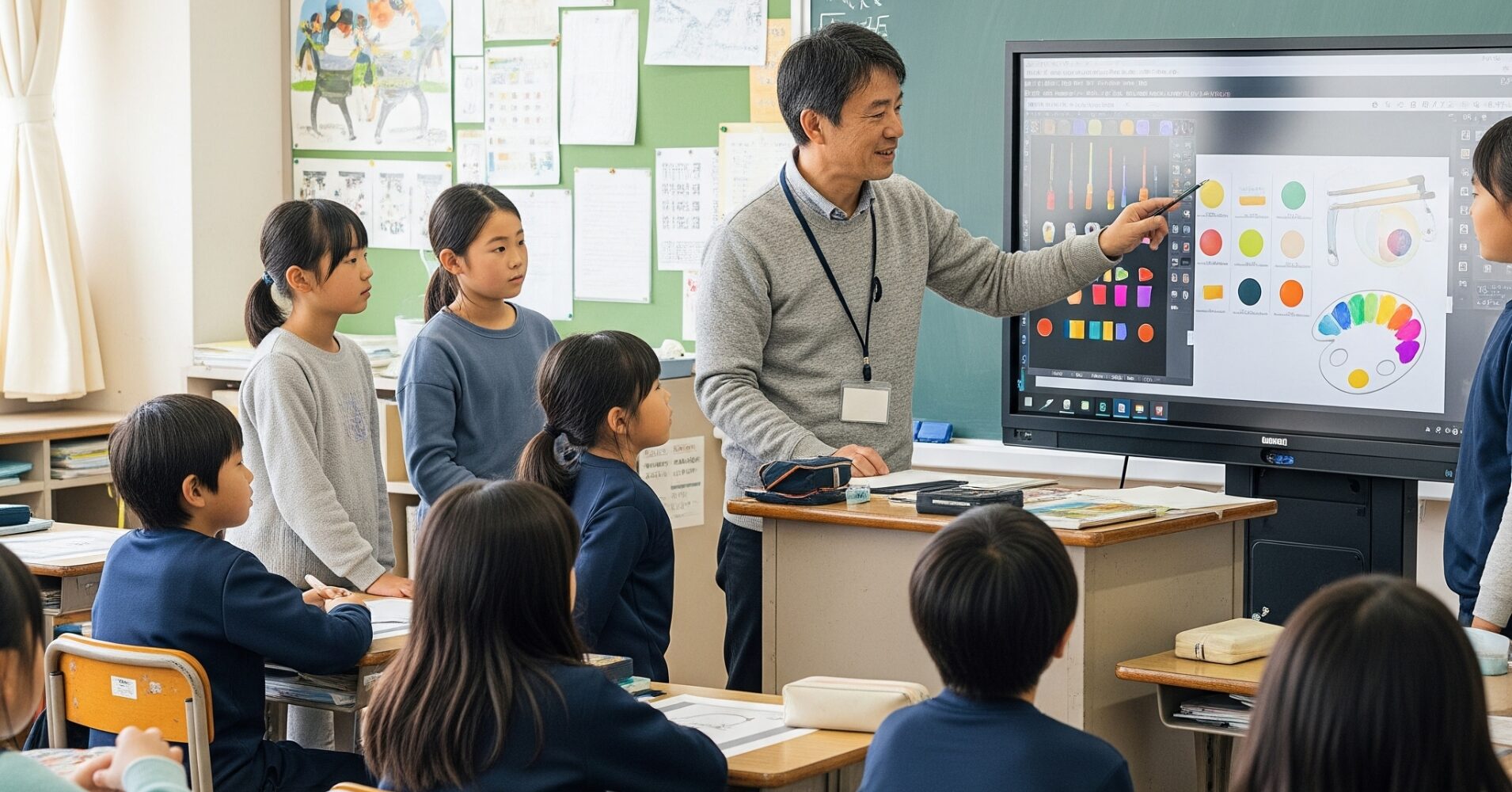 電子黒板で図画工作の授業がもっと自由に！創造性を引き出す小学校のICT活用術