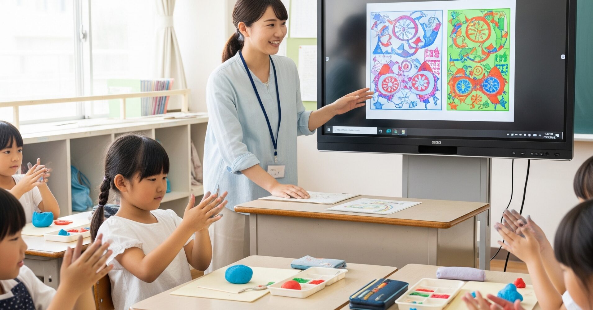 電子黒板で図画工作の授業がもっと自由に！創造性を引き出す小学校のICT活用術