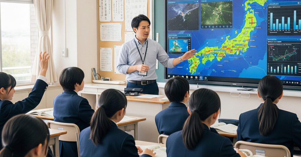 電子黒板で地理の授業が変わる！「生きた地球」を体験する中学校のICT活用術